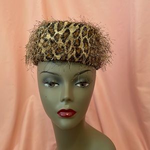 Vintage Mr.Hi's Classic Hat, Leopard Print w/ Tassels